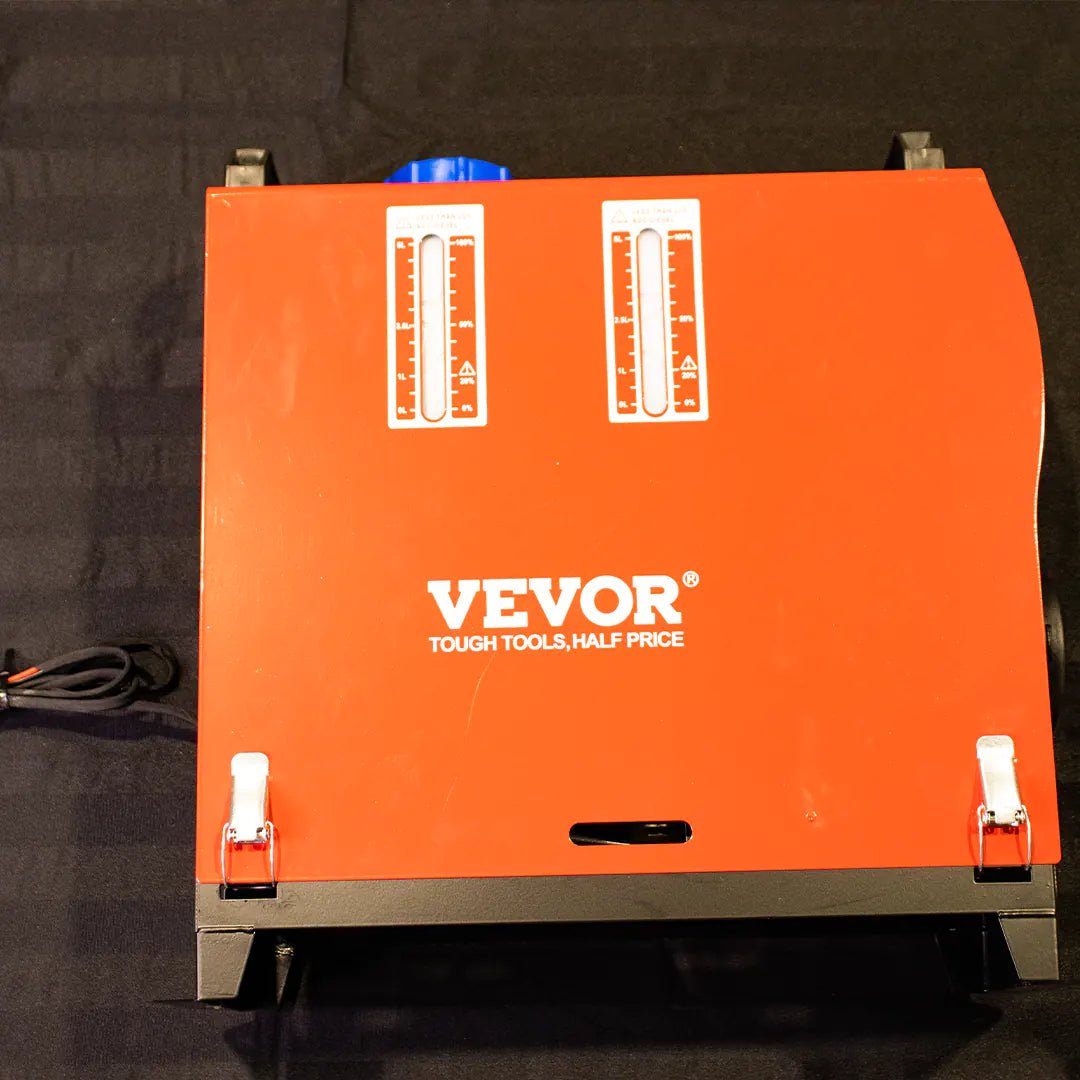 Side view of the portable small diesel heater