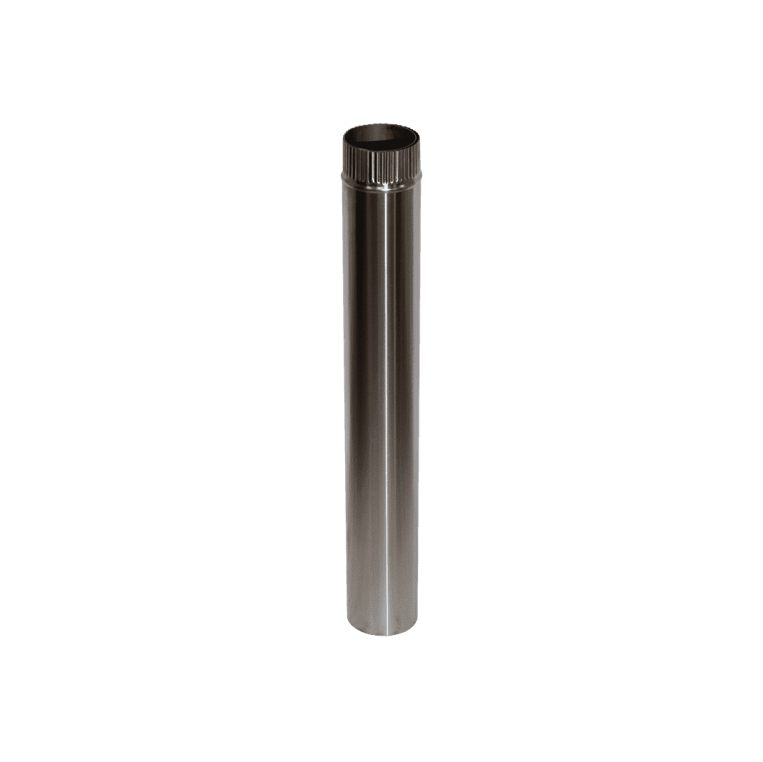 Mini Poêle à Bois <br>Tuyau de Fumée Double Paroi Inox 3" <br>24" de long