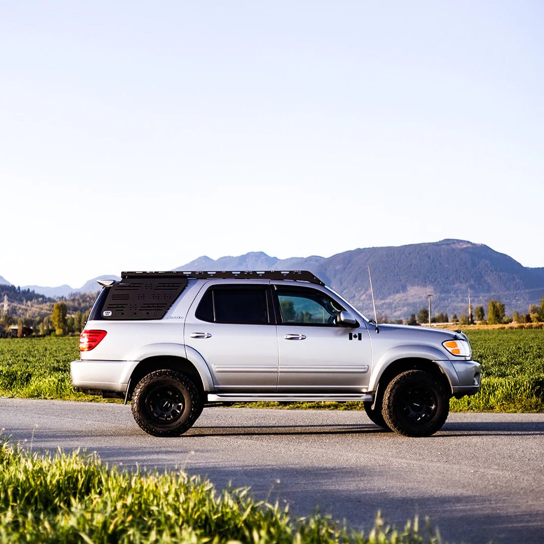1rst gen Toyota Sequoia with a roof rack