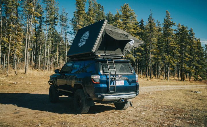 Rear view of the equinox 4 season roof top tent