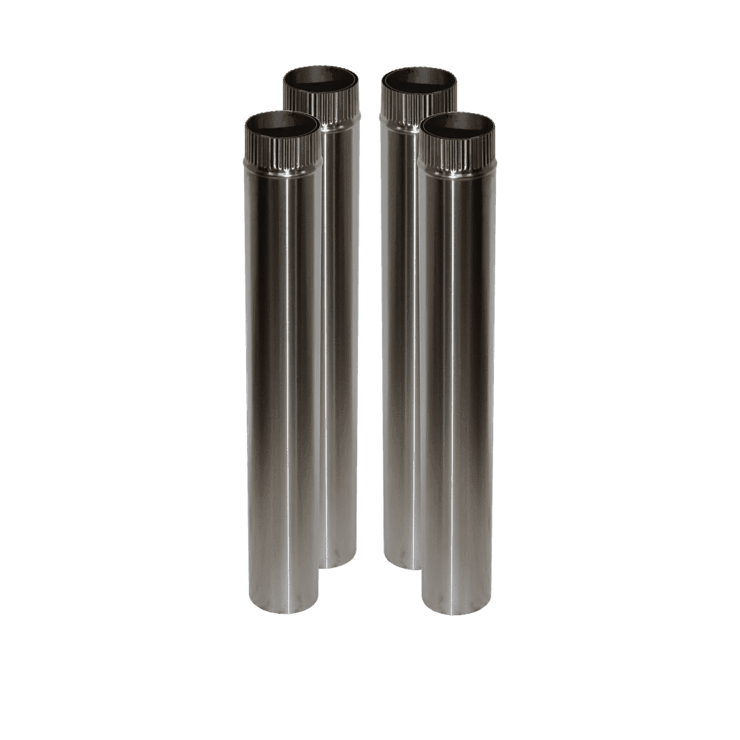 4x Kit Stainless Double Wall Flue Pipe