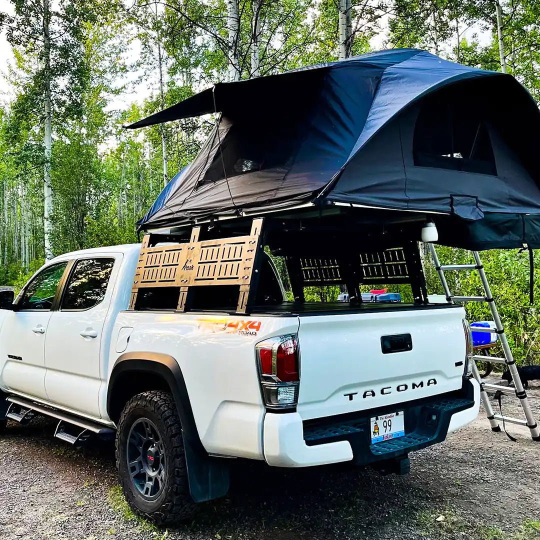Rear view of the Bed Rack with Roof Top Tent