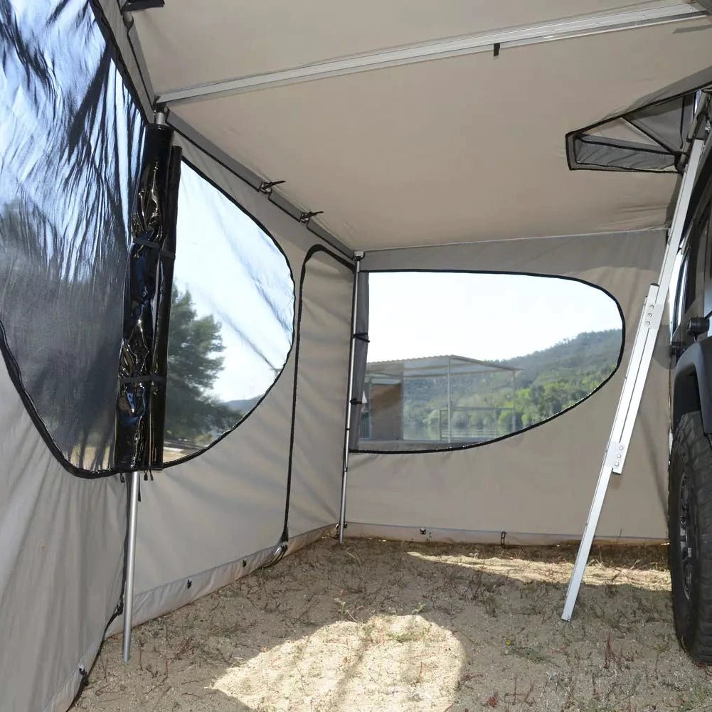 View of the inside of the annex room for 270 awning