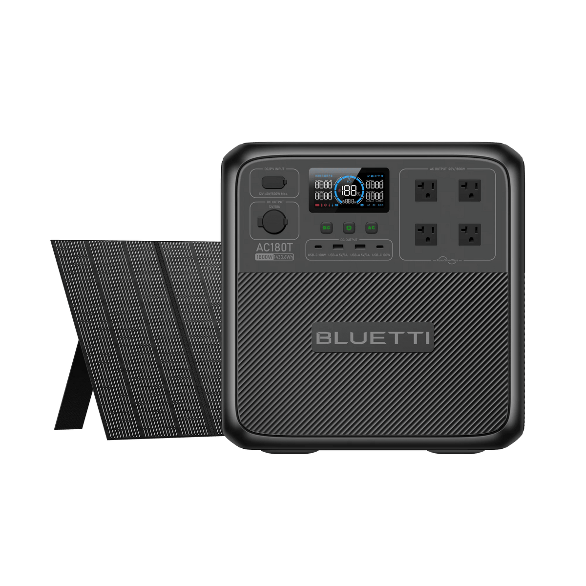 View with 350W Portable solar panel