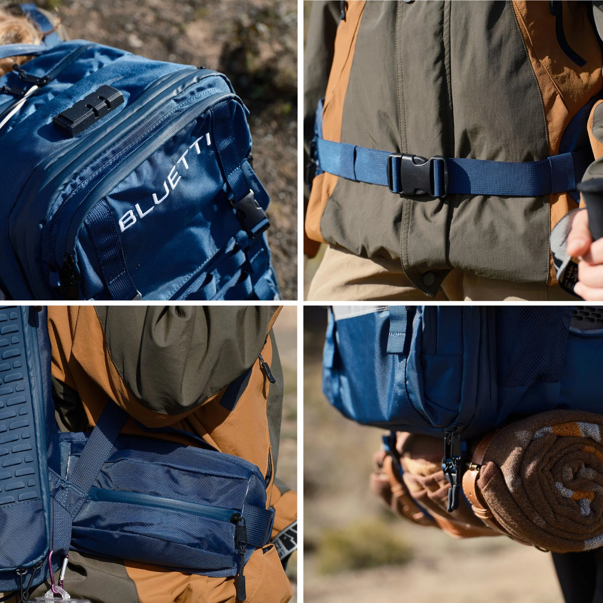 Detailed view of the backpack