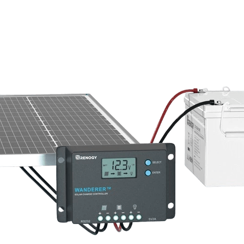 Régulateur de charge pour panneau solaire 10A exemple raccordé