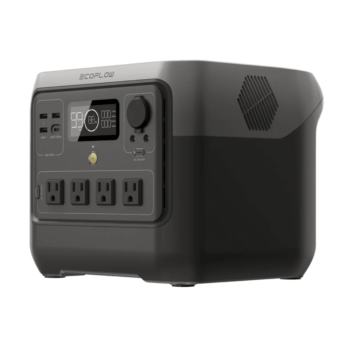 Side view of the battery pack for camping