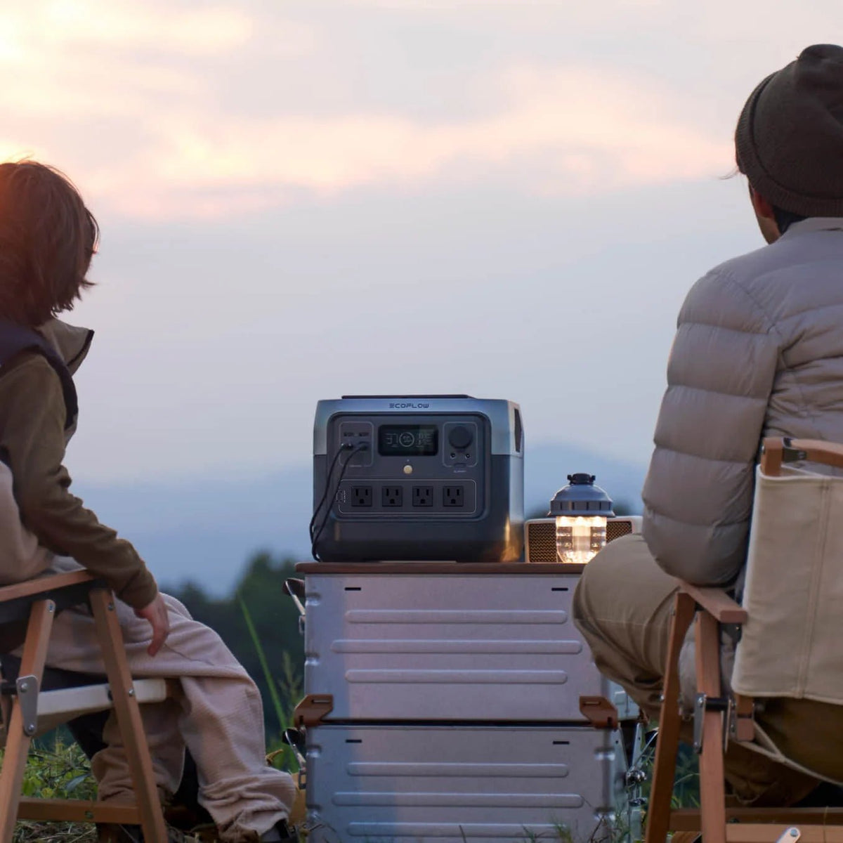 Camping use of the battery pack with ac outlet