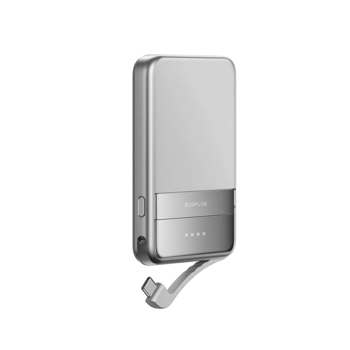 Silver color of the battery power bank for phone
