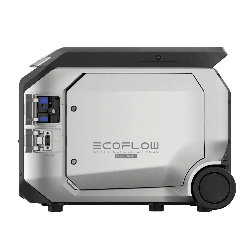 Side view with inlet and outlets