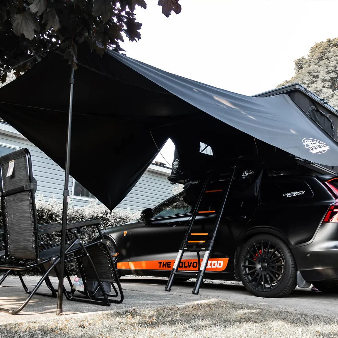 Awning system for Go Overland Rooftop tent