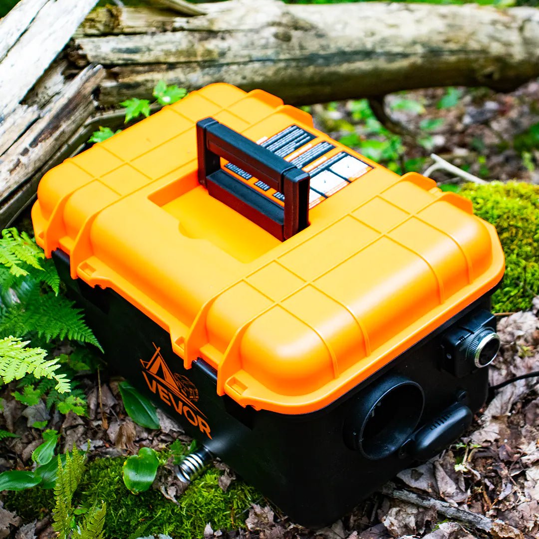 Close view of the heater for camping