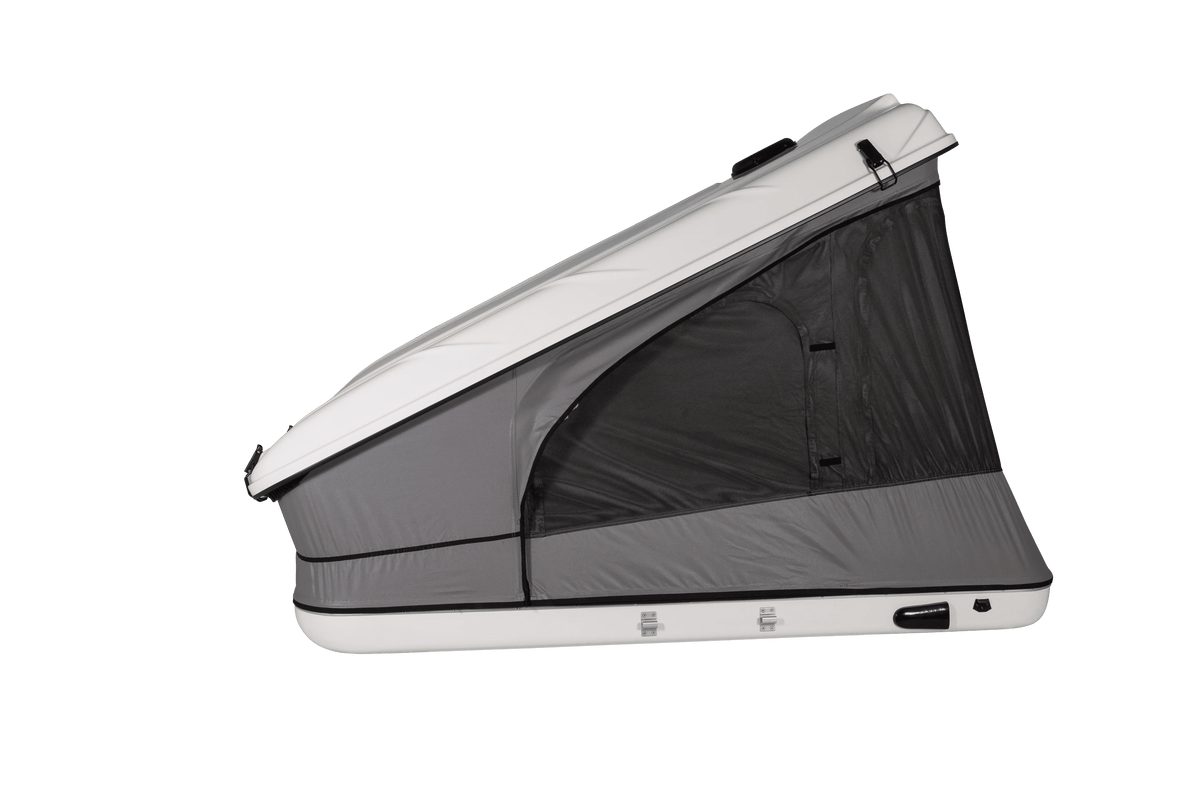 Side view of the tallest roof top tent of james baroud