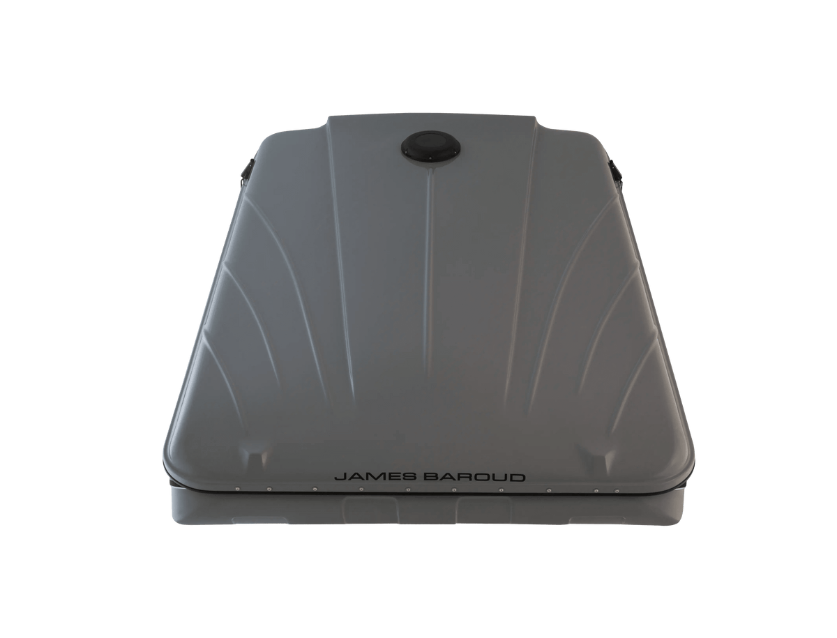 Front view of the grey roof top tent
