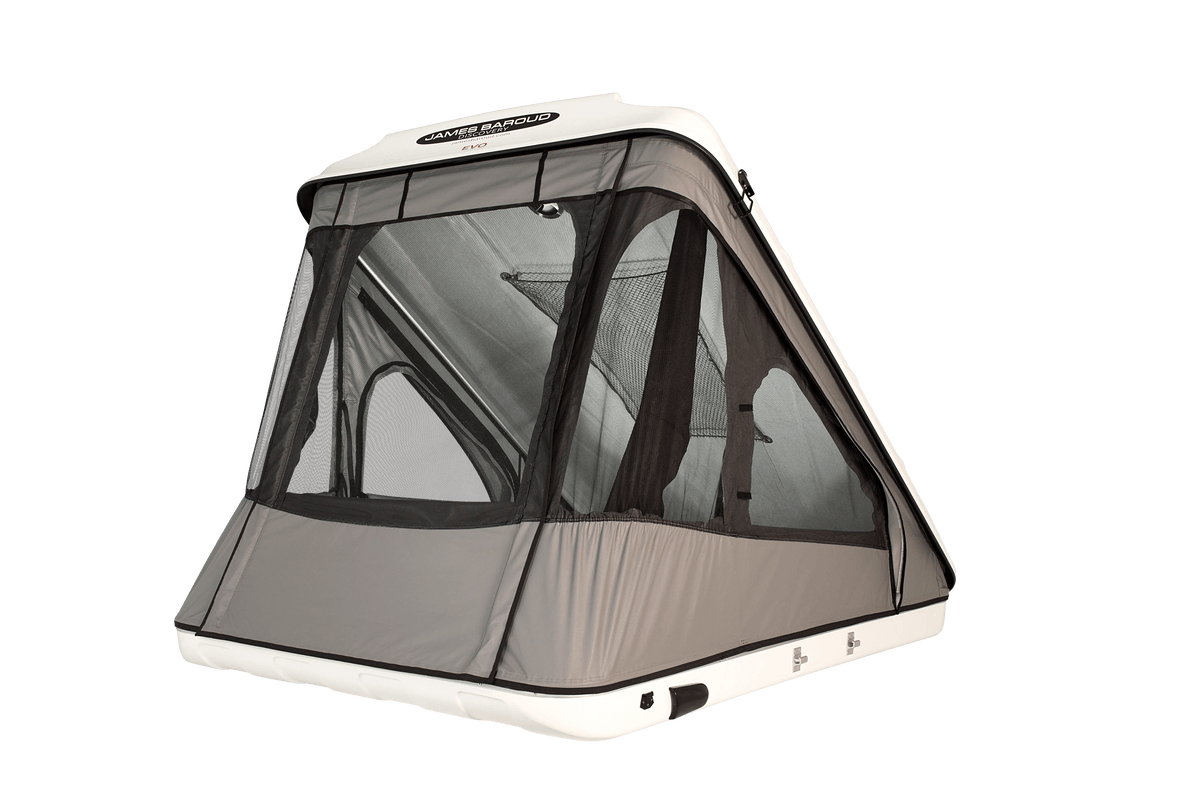 Lightweight Roof top tent rear view, james baroud