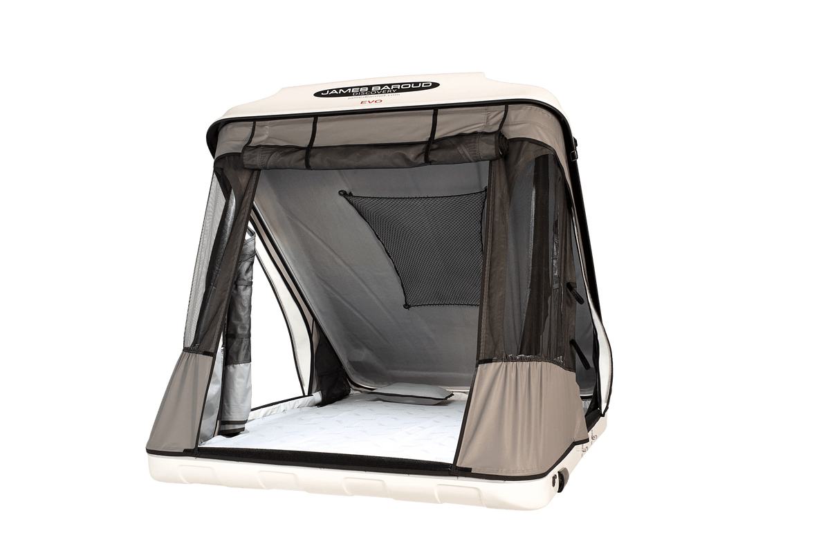 Rear View with opened door of the roof top tent