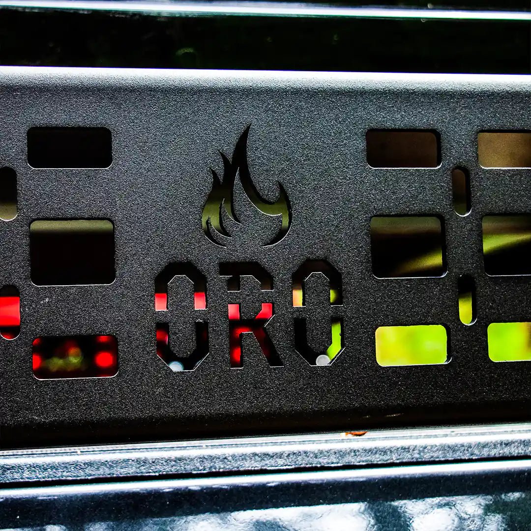 Narrow view of the Logo Oro Racks on the modular bars
