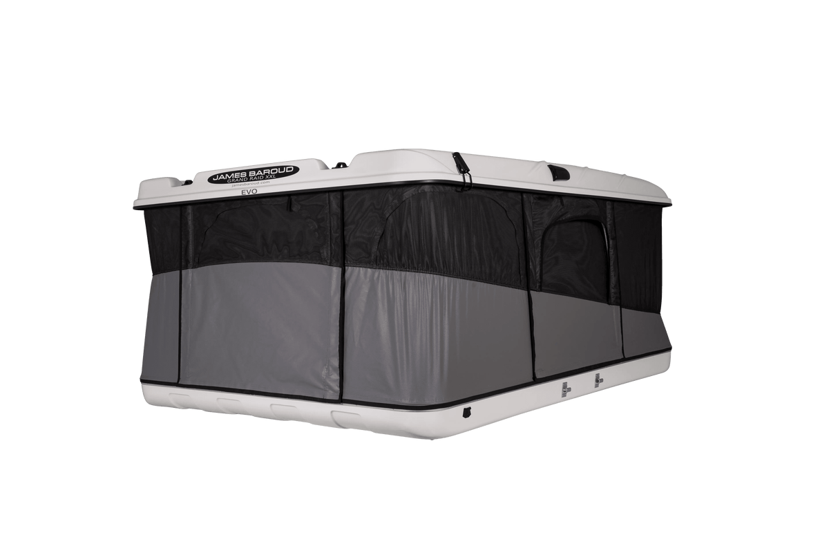 View of the Wide roof top tent from James Baroud