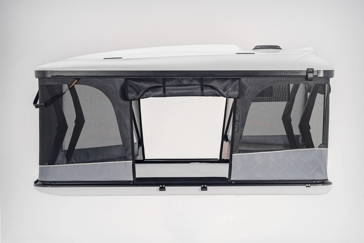 Side view of the James Baroud Odyssey pop up roof top tent
