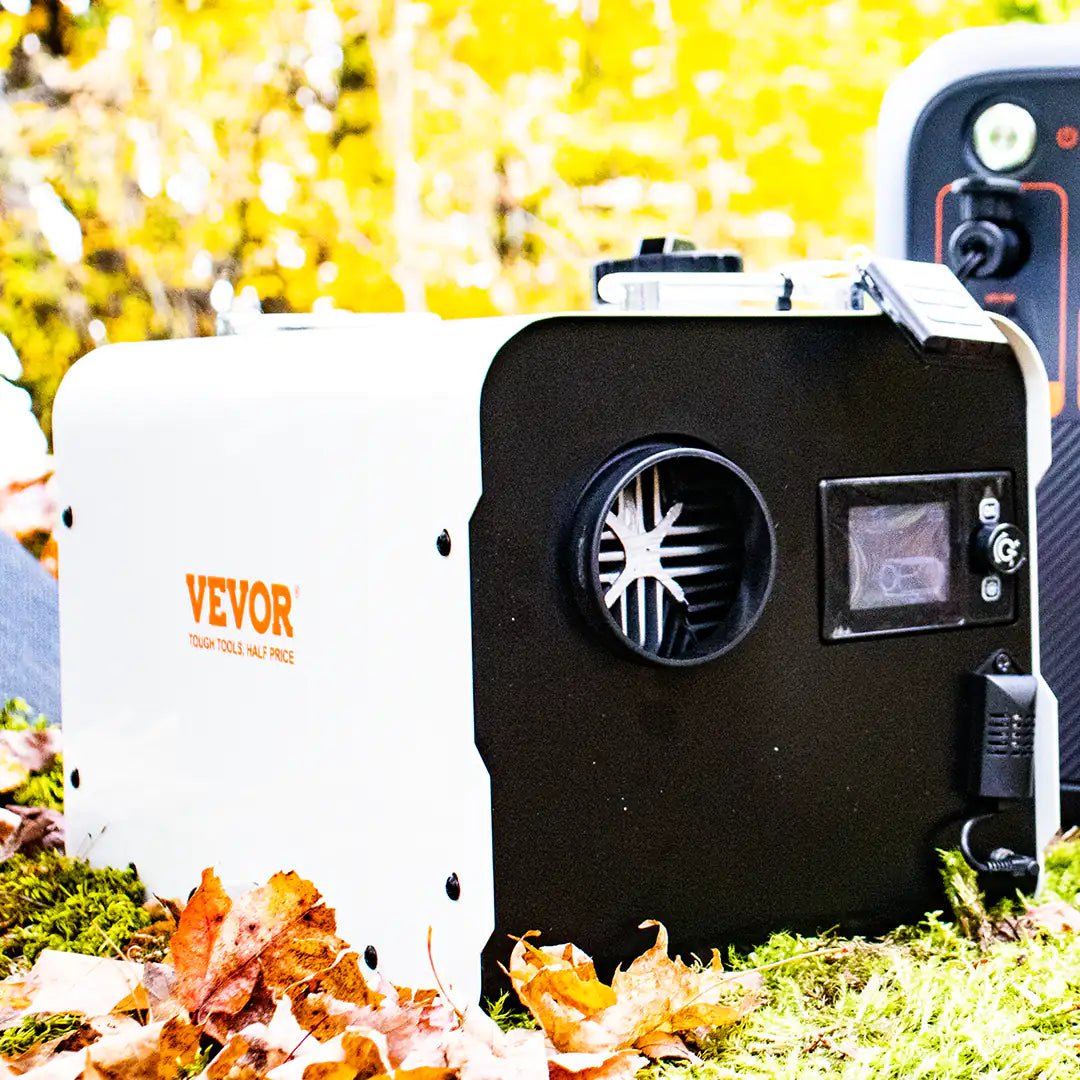 Front view of the portable diesel heater for RV