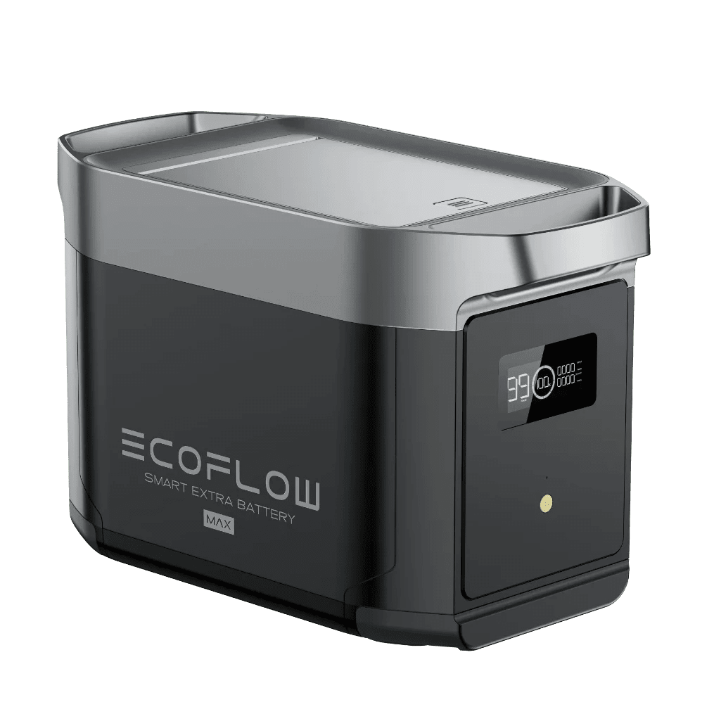 Side view of the portable electric supply ecoflow delta 2 max