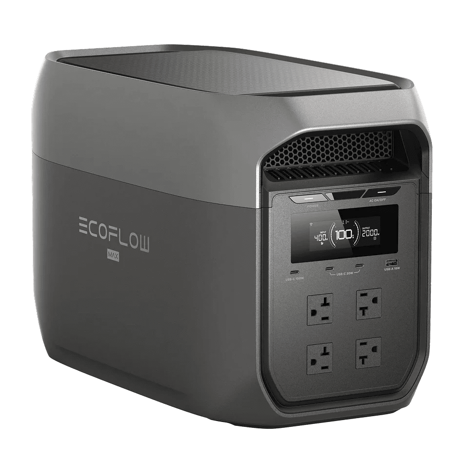 Side view of the portable power station