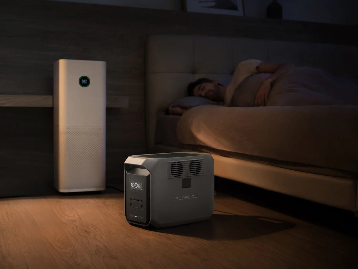 Ecoflow Delta 3 1500 powering electricity during night