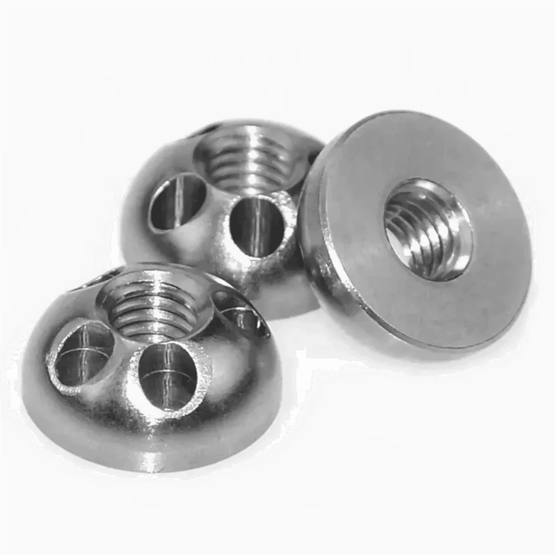 Close view of the lock nuts