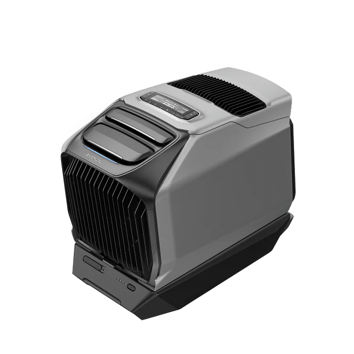 View of the battery with the air conditioner for tent