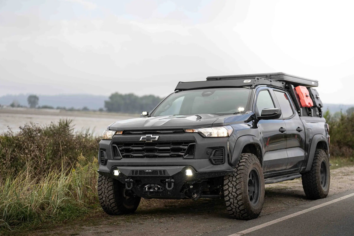 Vue de face du rack de toit VAN44 pour GMC et Chevrolet