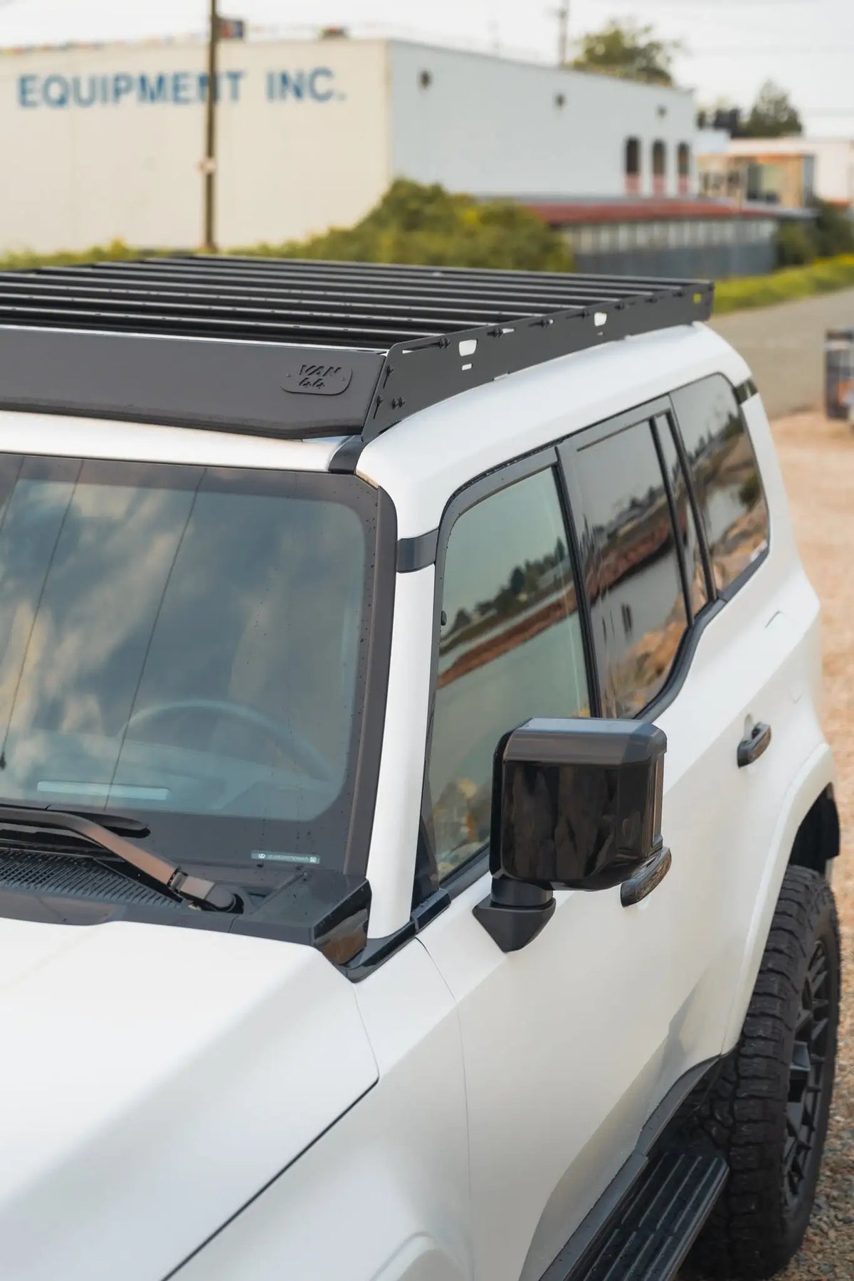 Vue du dessus du rack de toit pour Lexus