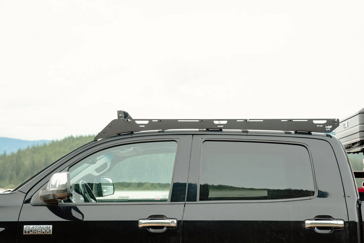 Vue de proche du rack de toit pour toyota tundra