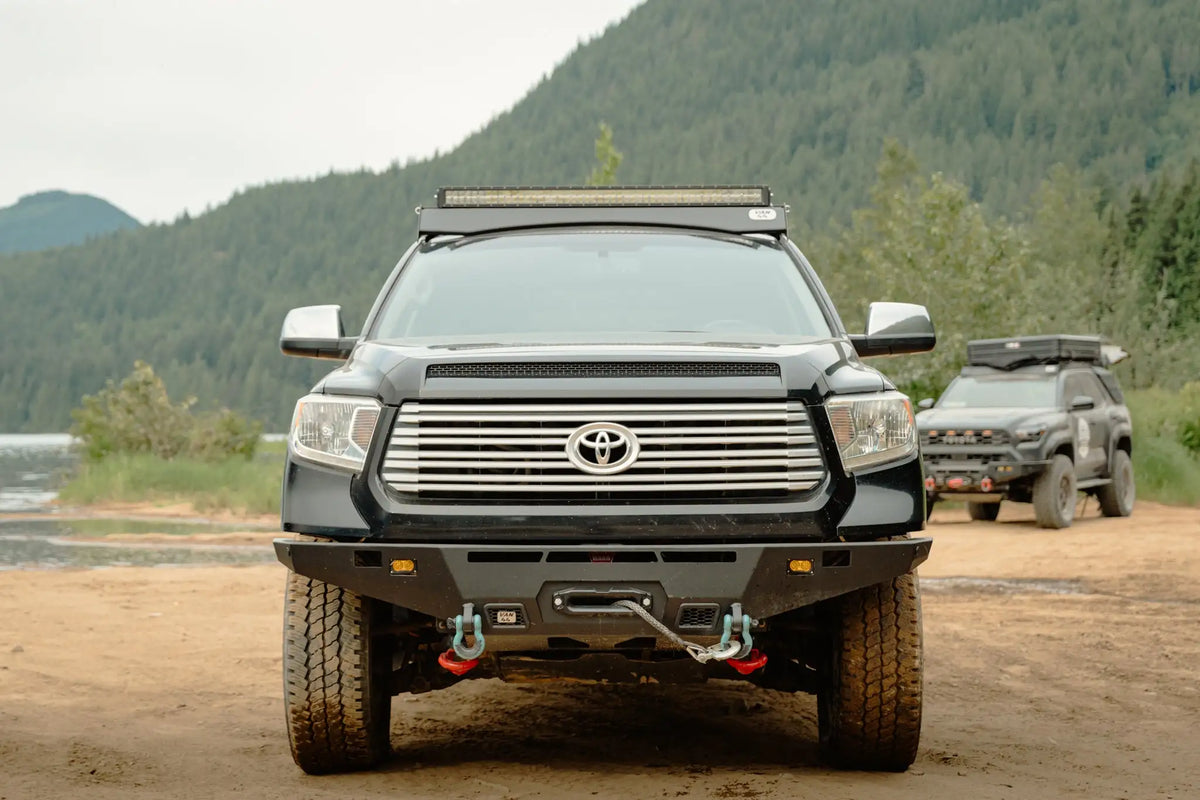 Vue de face avec logo toyota